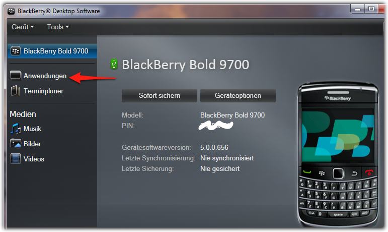 Blackberry Desktop Manager   -  9